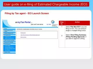 User guide on e-filing of Estimated Chargeable Income (ECI)