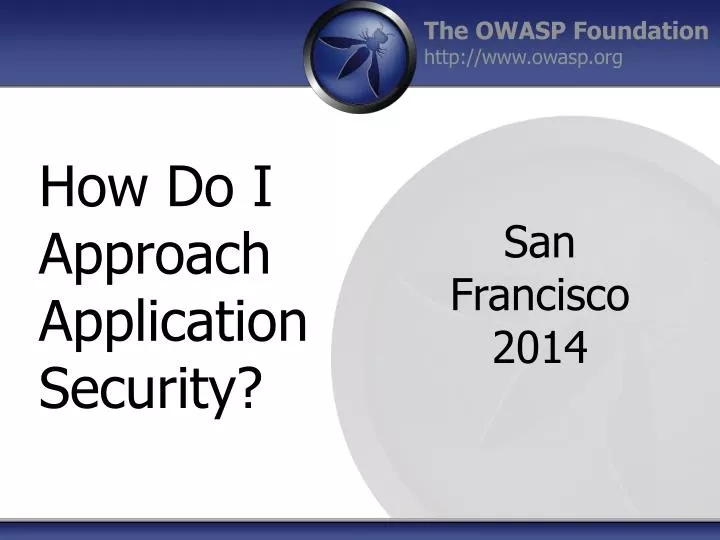 how do i a pproach application security