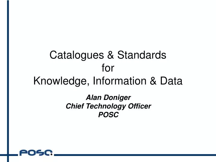 catalogues standards for knowledge information data