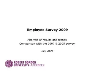 Employee Survey 2009
