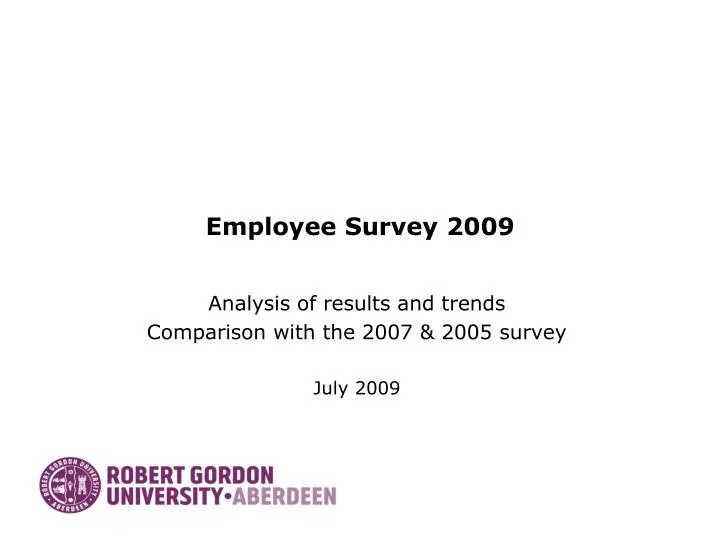 employee survey 2009