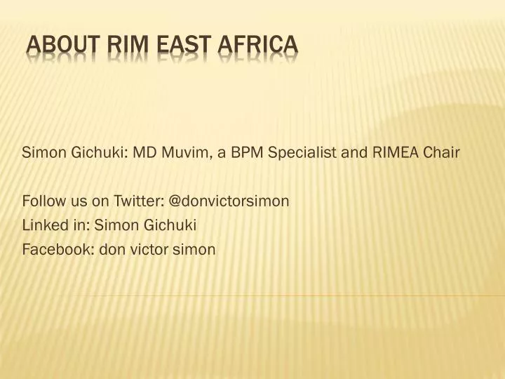 about rim east africa