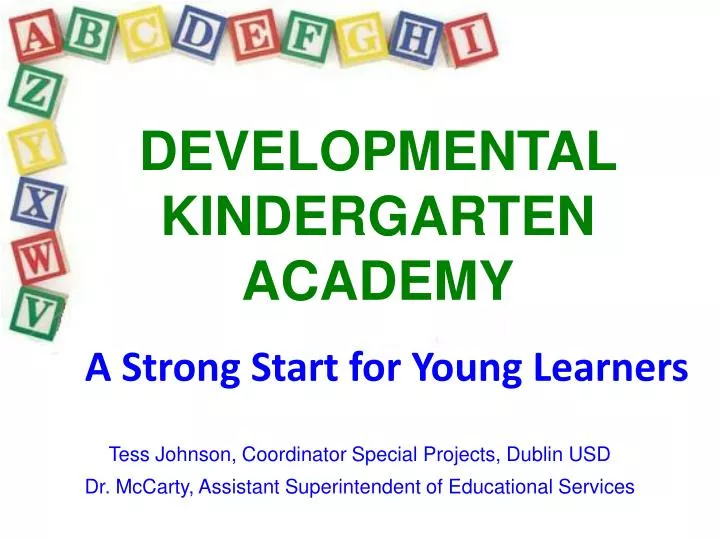 developmental kindergarten academy