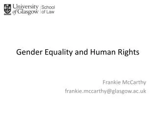 Gender Equality and Human Rights