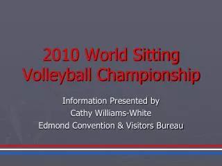 2010 World Sitting Volleyball Championship