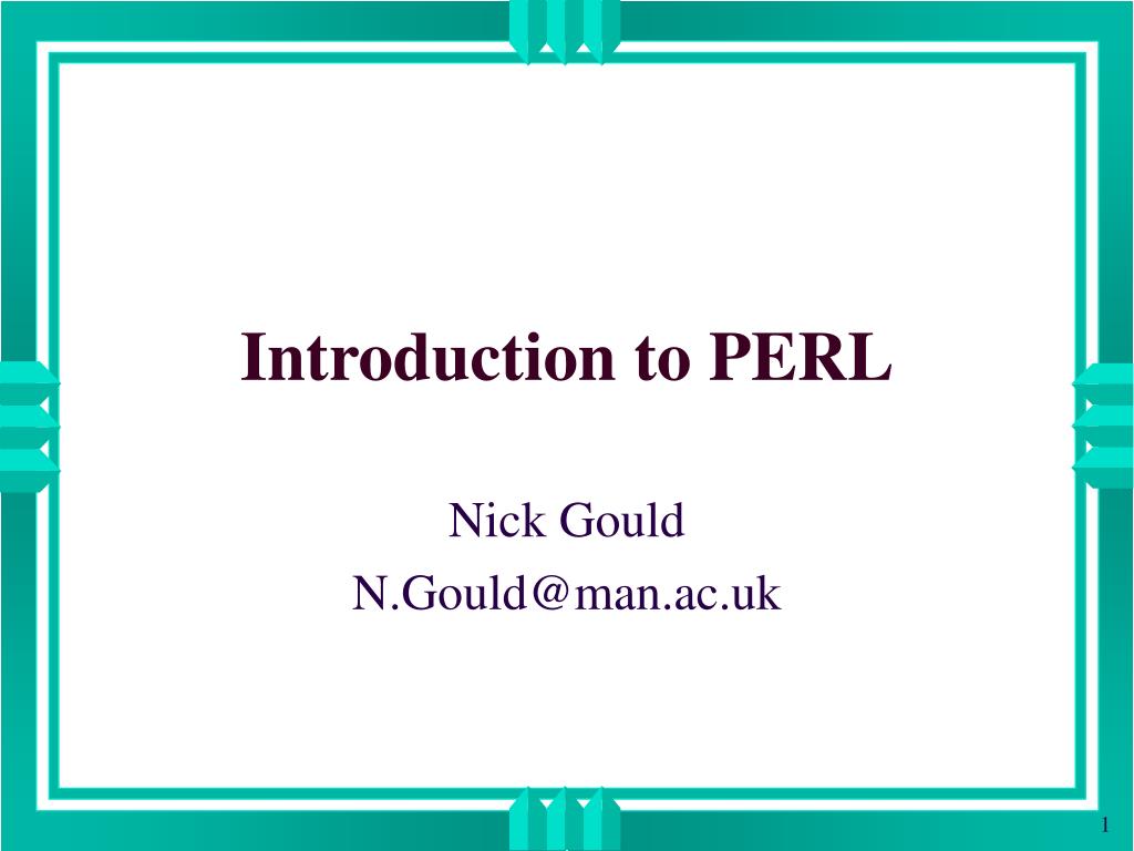 PPT - Introduction to PERL PowerPoint Presentation, free download - ID ...