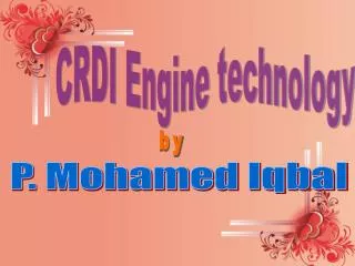 CRDI Engine technology