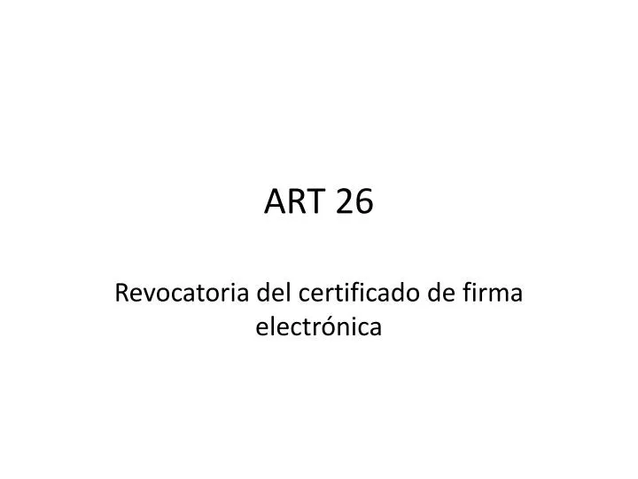 art 26