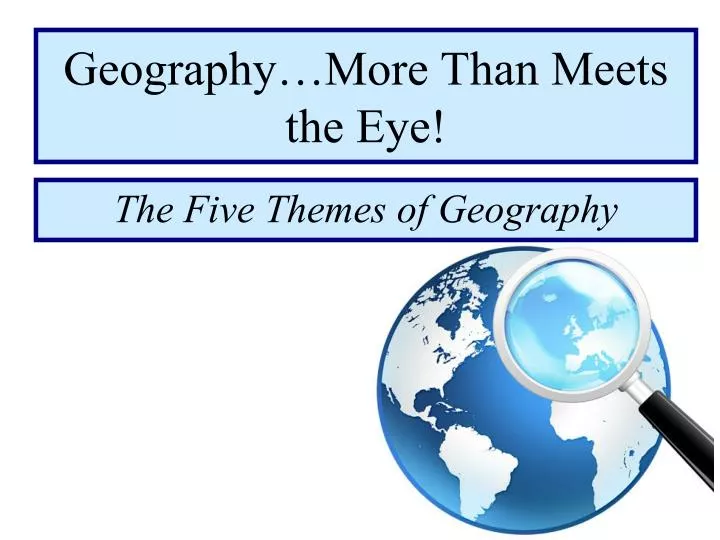 geography more than meets the eye