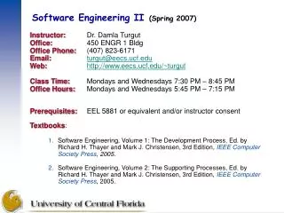 Software Engineering II (Spring 2007)