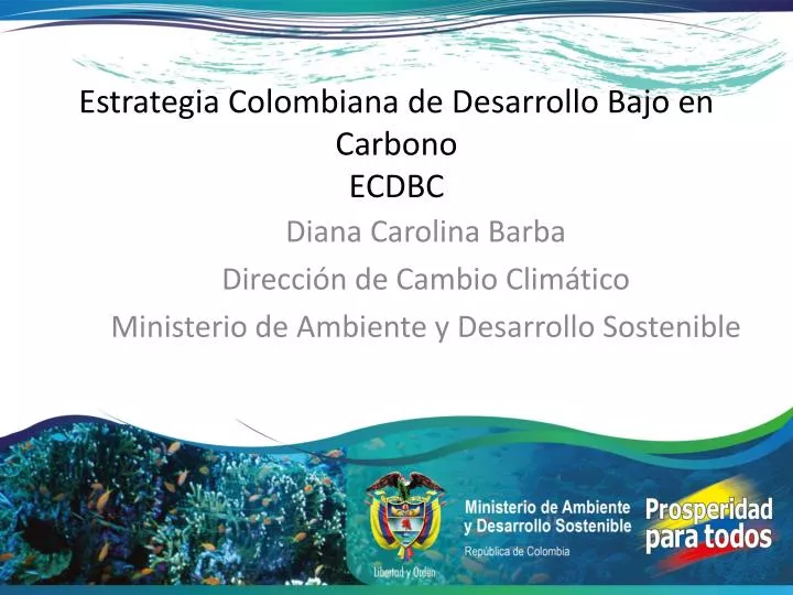 estrategia colombiana de desarrollo bajo en carbono ecdbc