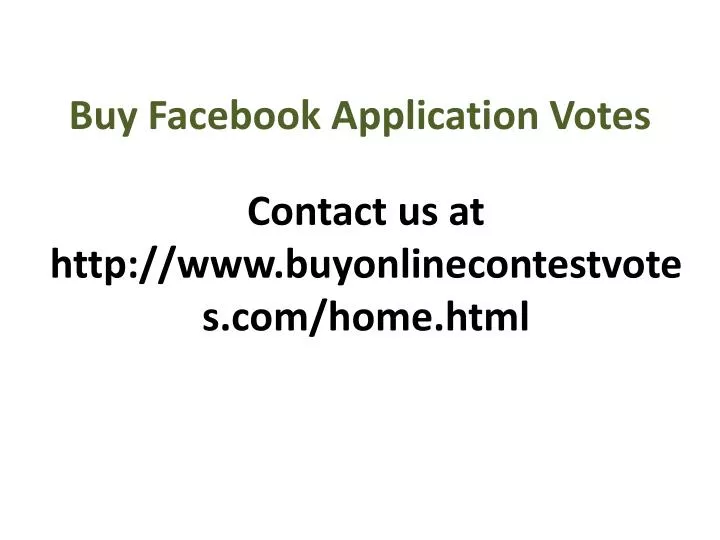 buy facebook application votes