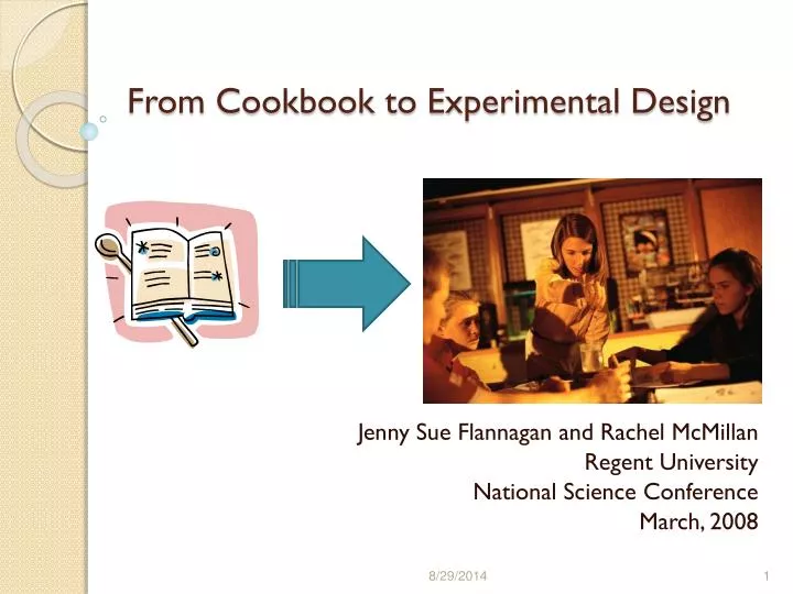 from cookbook to experimental design