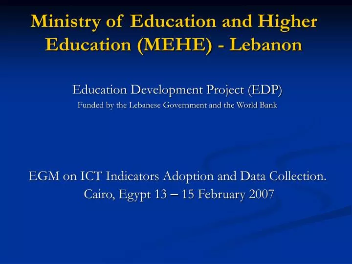 ministry of education and higher education mehe lebanon
