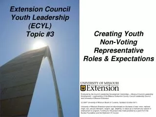 Extension Council Youth Leadership (ECYL) Topic #3