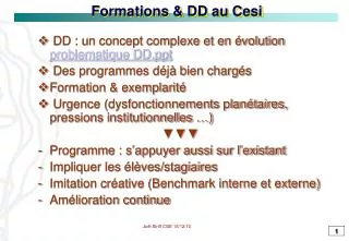 formations dd au cesi