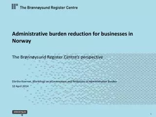 Administrative burden reduction for businesses in Norway