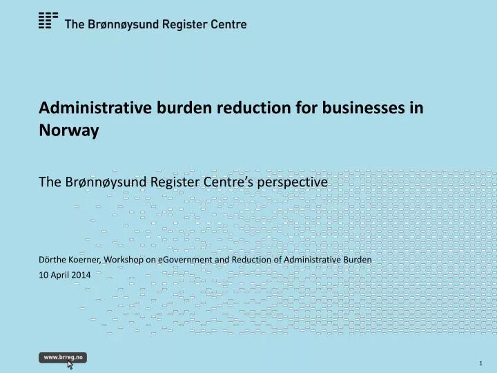 administrative burden reduction for businesses in norway