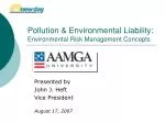 Pollution &amp; Environmental Liability: Environmental Risk Management Concepts