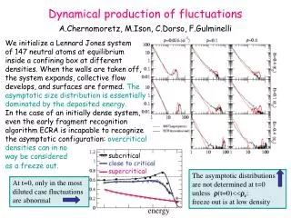 Dynamical production of fluctuations A.Chernomoretz, M.Ison, C.Dorso, F.Gulminelli