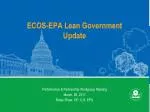 ECOS-EPA Lean Government Update - slide 1