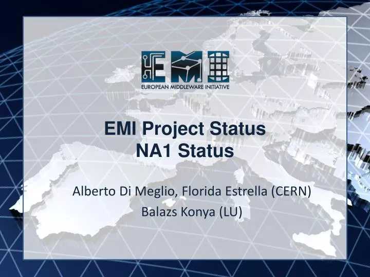 emi project status na1 status