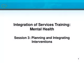 Integration of Services Training Series