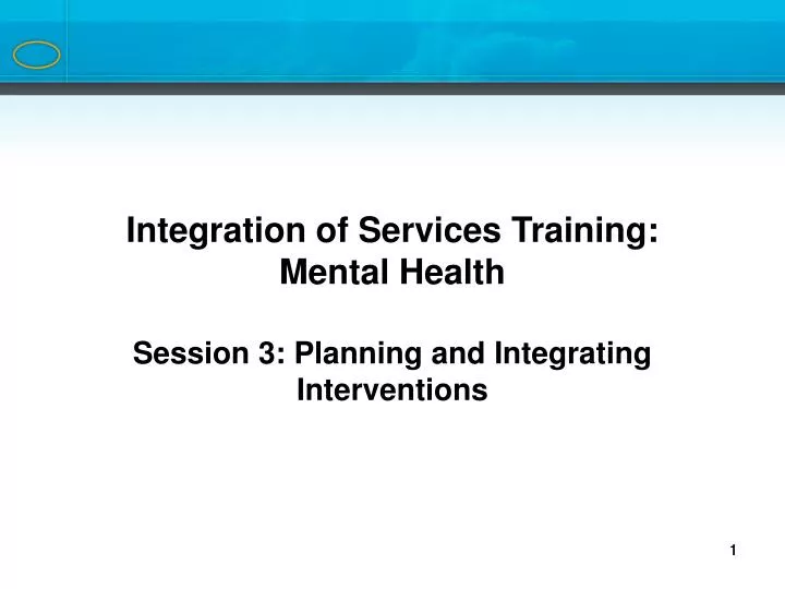 integration of services training series