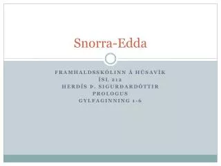 snorra edda