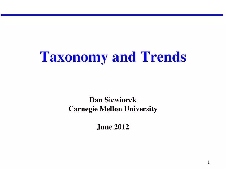 taxonomy and trends