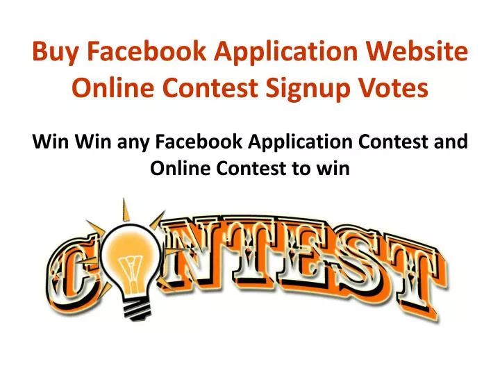 buy facebook application website online contest signup votes