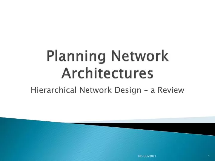 planning network architectures