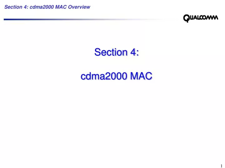 section 4 cdma2000 mac