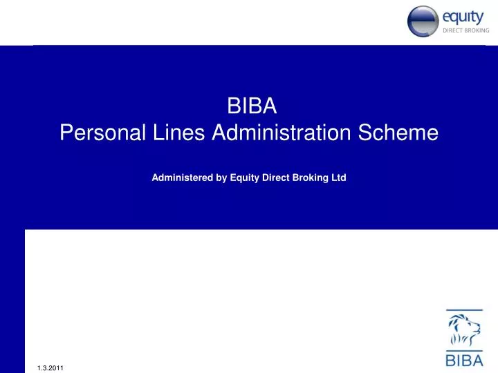 biba personal lines administration scheme administered by equity direct broking ltd