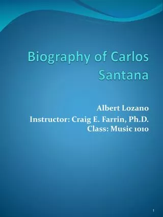 Biography of Carlos Santana