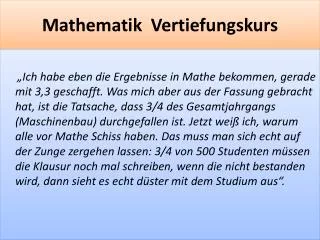mathematik vertiefungskurs