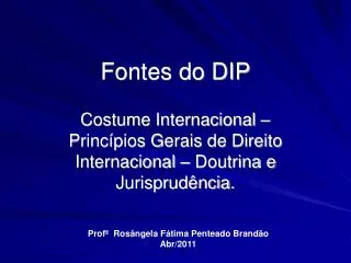 fontes do dip