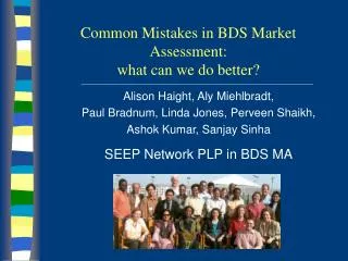 Common Mistakes in BDS Market Assessment: what can we do better?