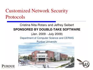 Customized Network Security Protocols