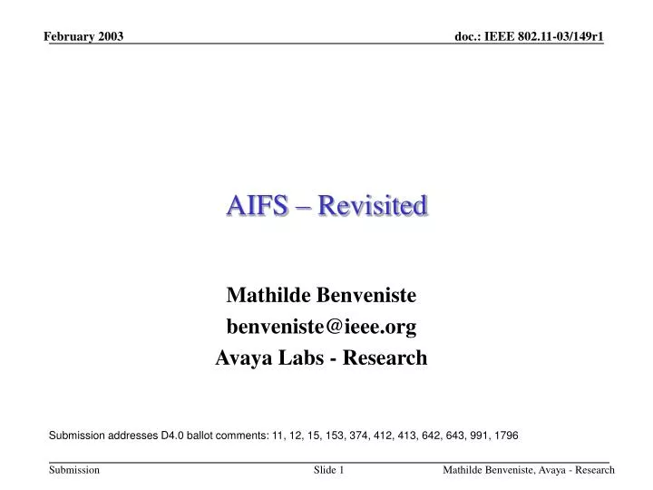 aifs revisited