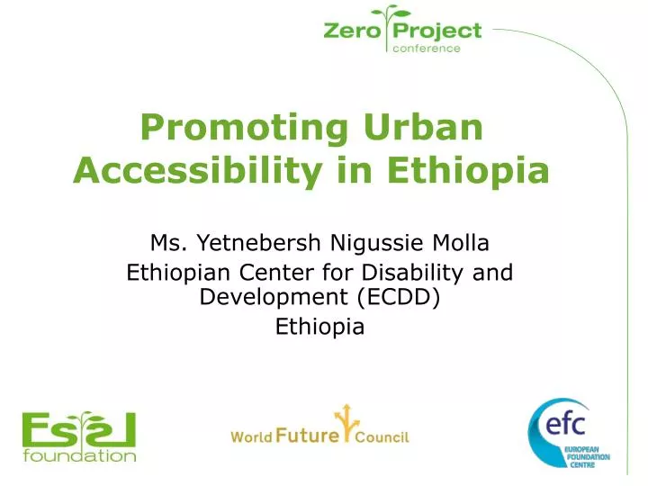 promoting urban accessibility in ethiopia