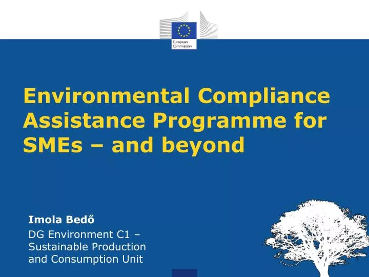 environmental compliance assistance programme for smes and beyond