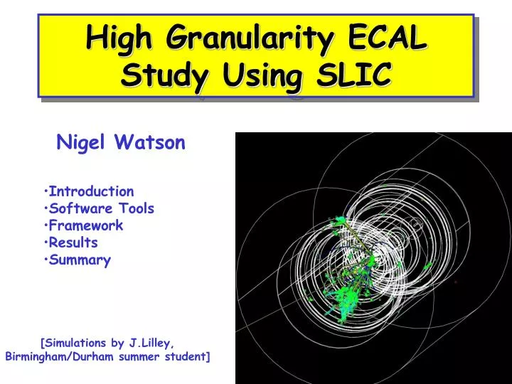 high granularity ecal study using slic