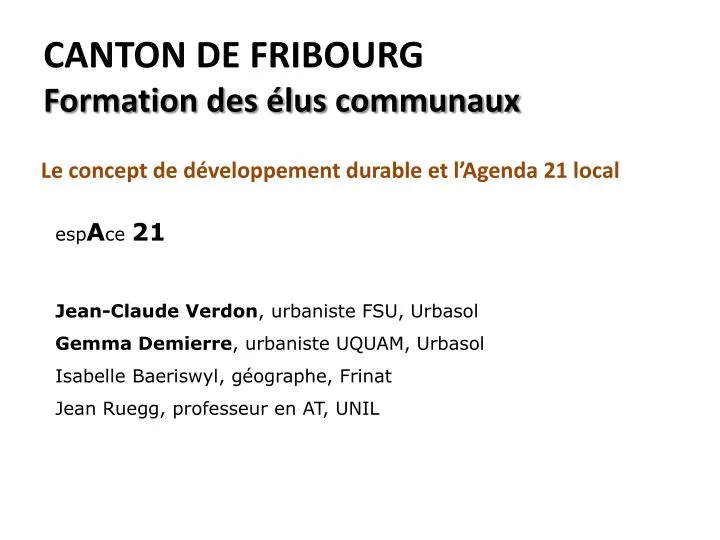 canton de fribourg formation des lus communaux