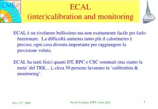 ECAL (inter)calibration and monitoring