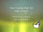 Your Course Plan for High School - slide 1