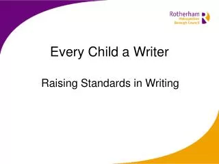 Every Child a Writer