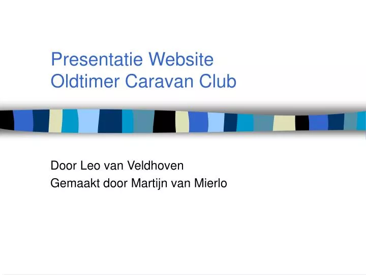 presentatie website oldtimer caravan club