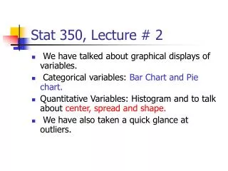 Stat 350, Lecture # 2