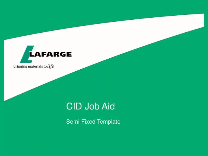 cid job aid
